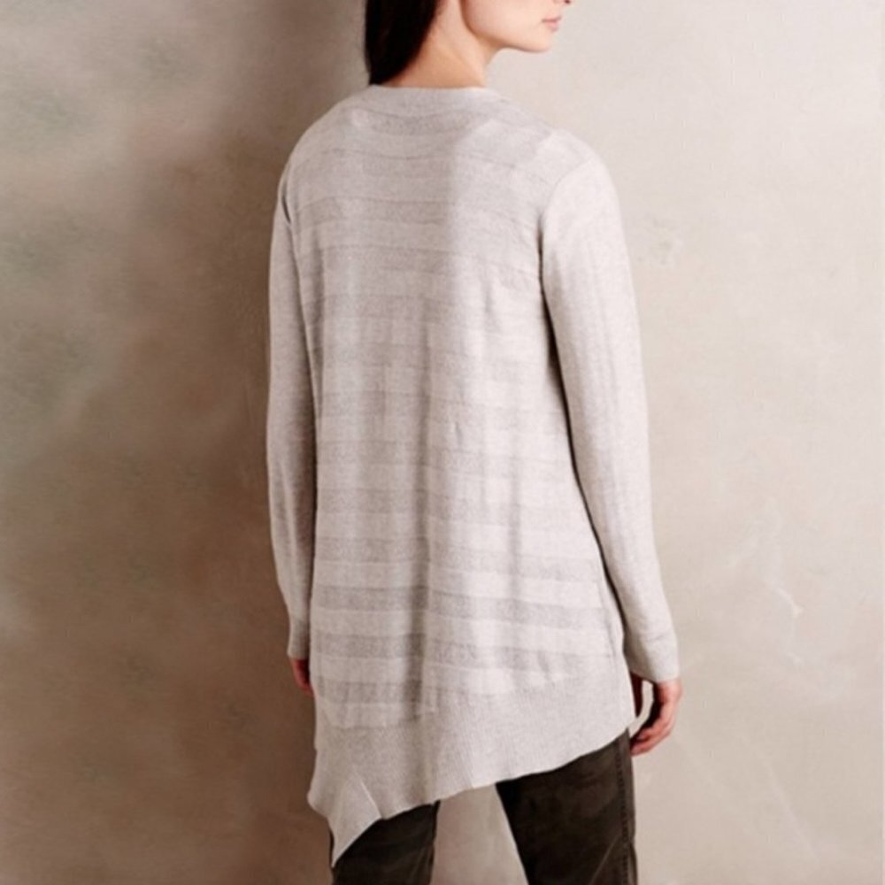 Anthropologie Left of Center Valonia Cardigan Grey NWT - Picture 2 of 13